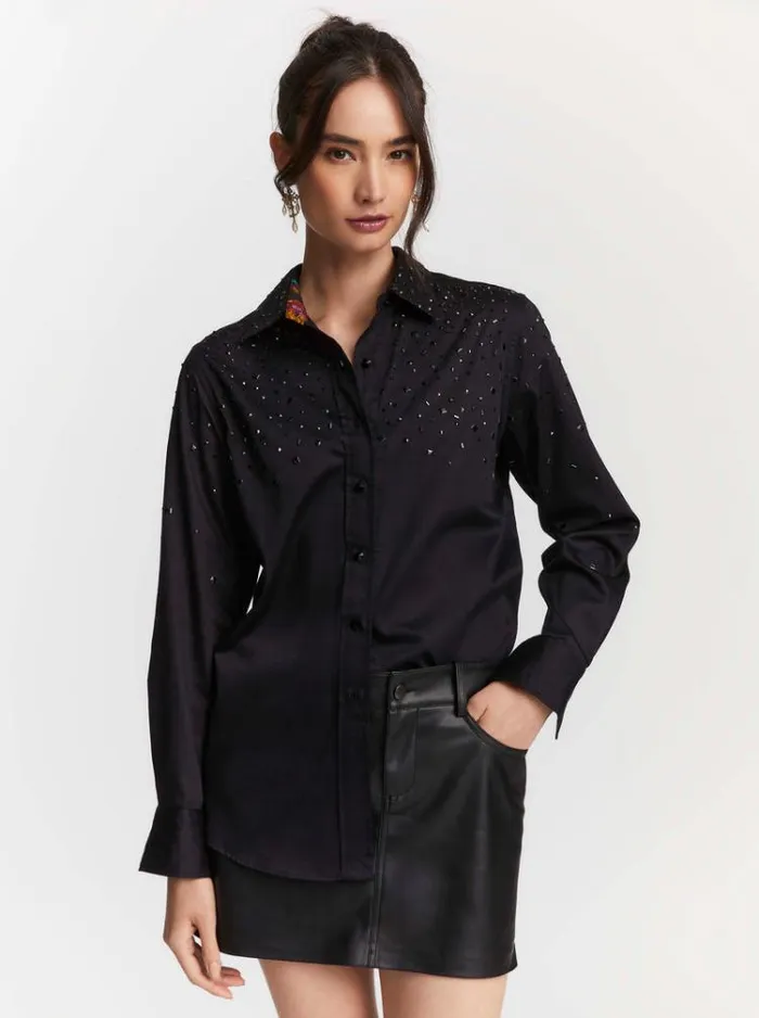 Women CARRIE SHIRT Black Robert Graham Tops