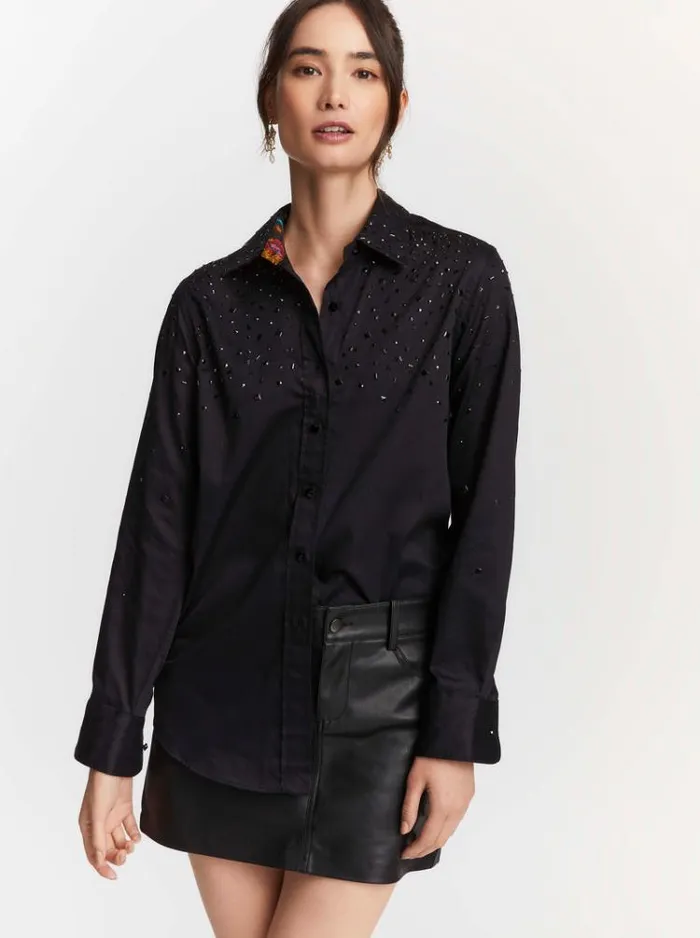 Women CARRIE SHIRT Black Robert Graham Tops