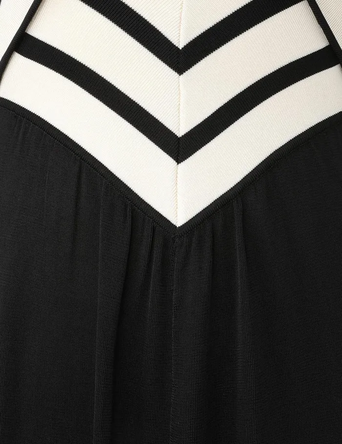 Women Clothing Zimmermann Natura Halter Neck Midi Dress Chevron