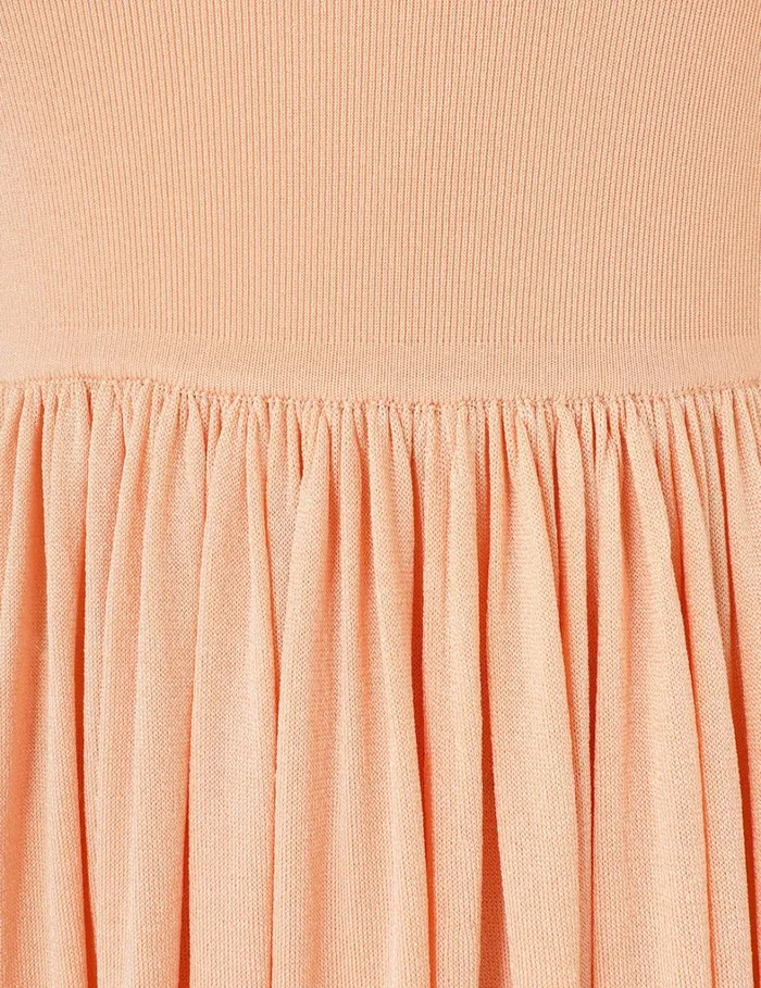 Women Clothing Zimmermann Natura Metallic Scoop Dress Peach