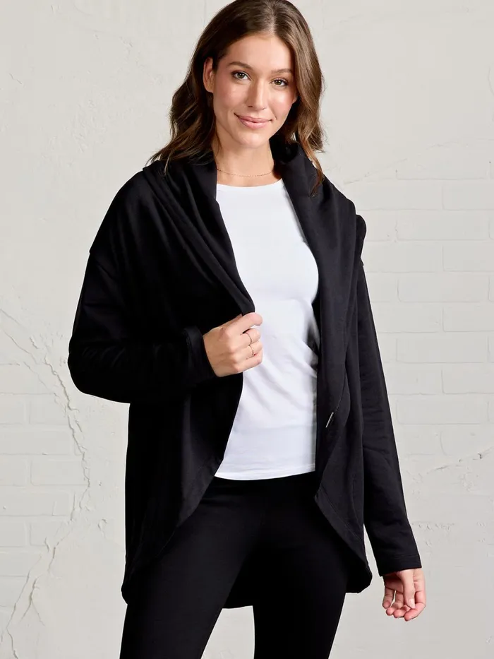 Women Cozy Fleece Cardigan Tasc Performance Lounge