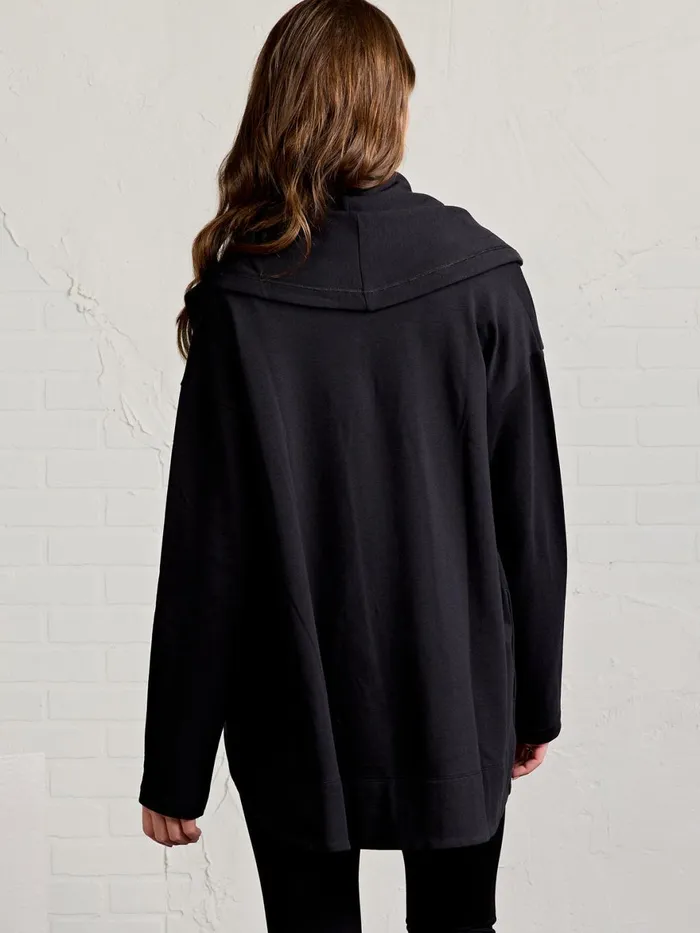 Women Cozy Fleece Cardigan Tasc Performance Lounge