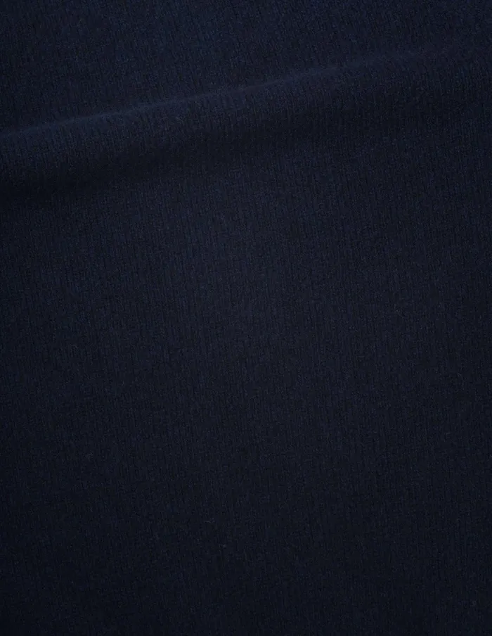 Women Cropped V Neck Dark Navy Twist Margaret Howell Knitwear