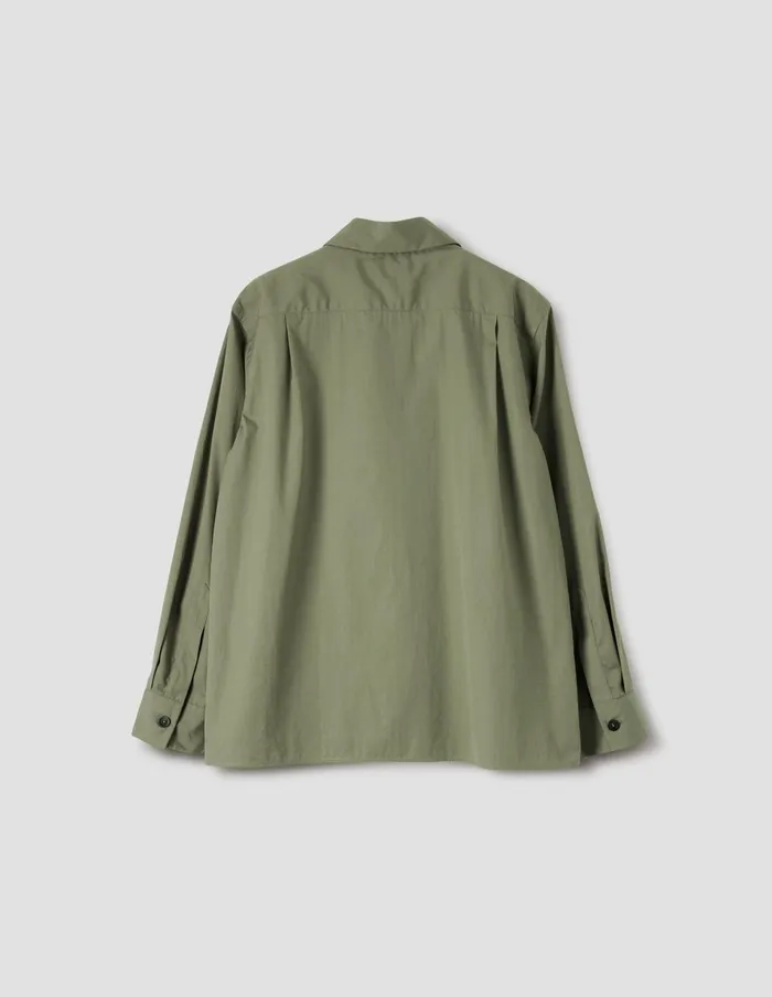 Women Curve Collar Shirt Faded Green Margaret Howell Shirts