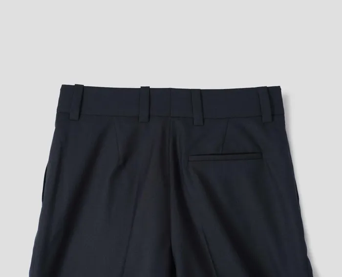 Women Deep Pleat Trouser Dark Navy Margaret Howell Trousers