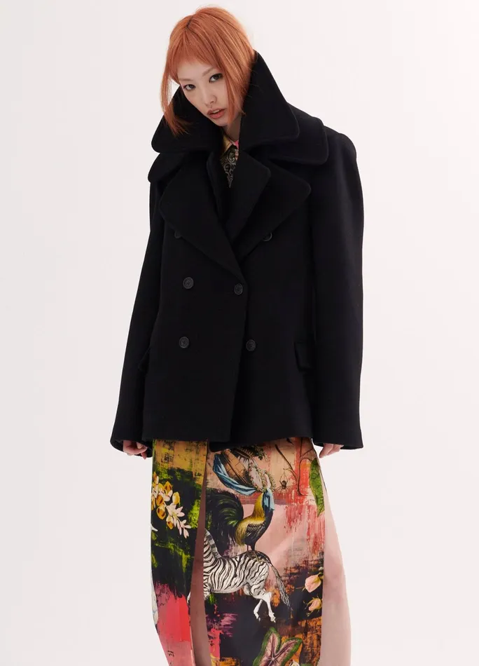 Women Double Collar Jacket MONSE Jackets and Coats