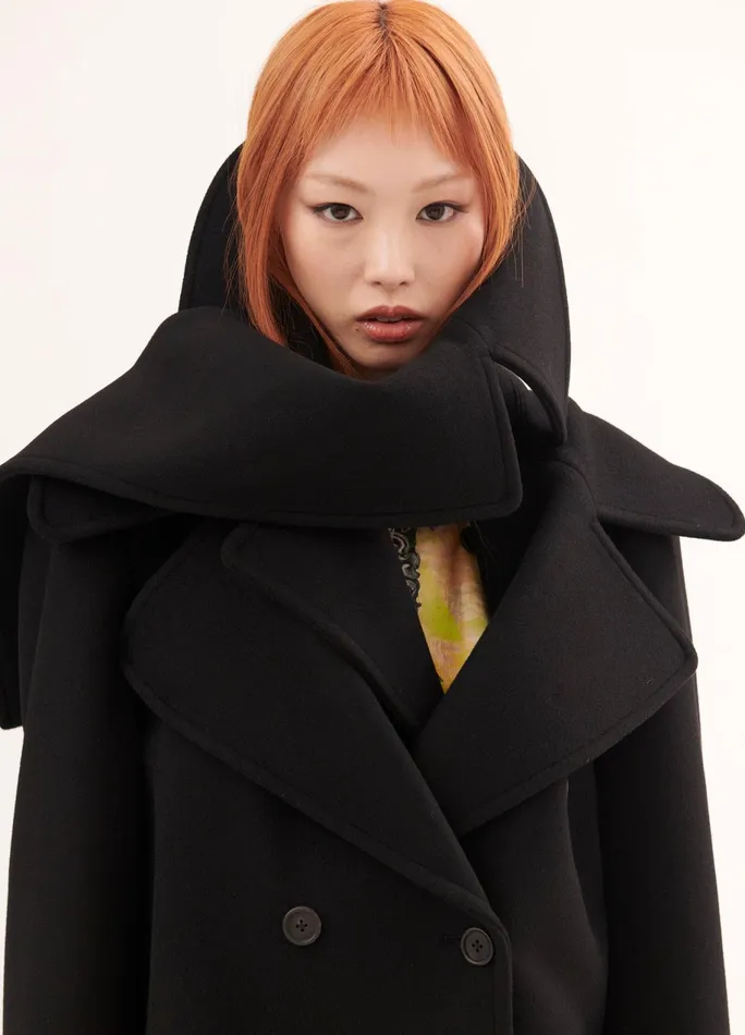 Women Double Collar Jacket MONSE Jackets and Coats