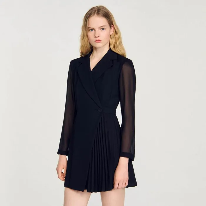 Women Dresses SANDRO Wraparound Dress Black