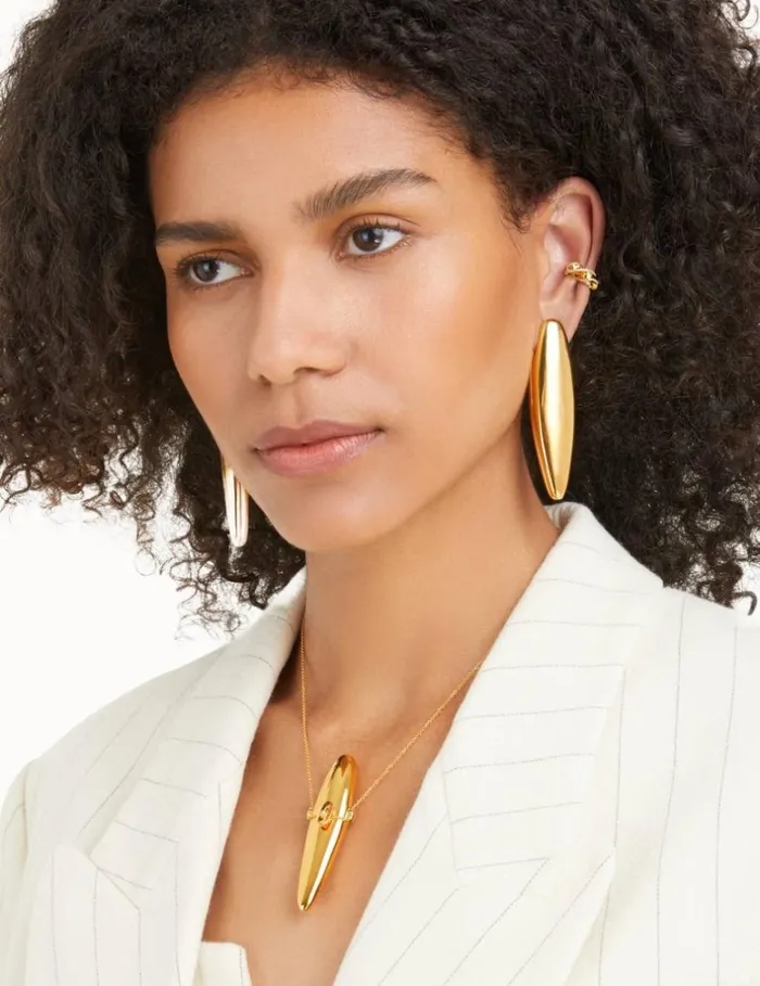 Women Earrings Zimmermann Paint Stroke Earrings Gold