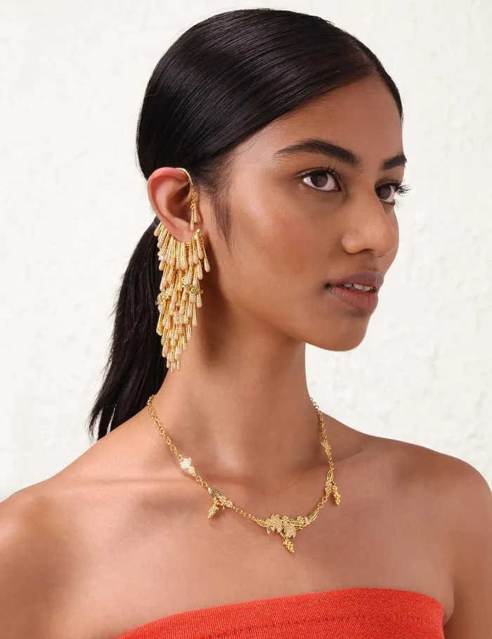 Women Earrings Zimmermann Zimmermann Bloom Ear Cuff Goldgreen