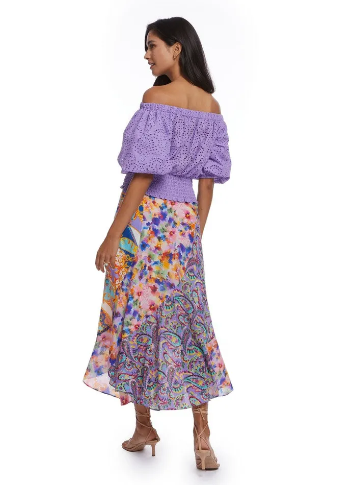 Women ESME BLOUSE Lilac Robert Graham Tops