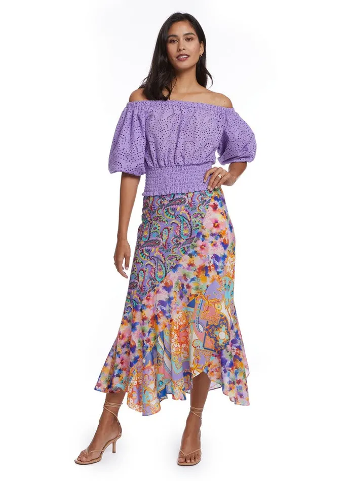 Women ESME BLOUSE Lilac Robert Graham Tops
