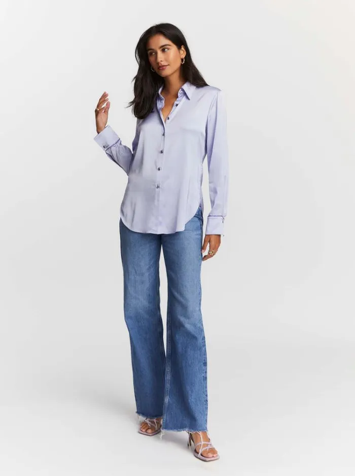 Women GABRIELA SHIRT Lavender Robert Graham Tops