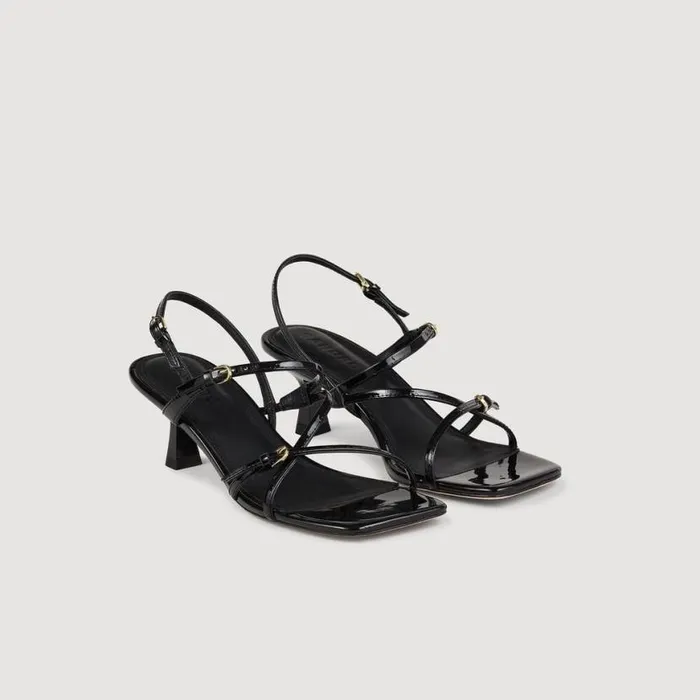 Women Heels SANDRO Sandals With Straps Black