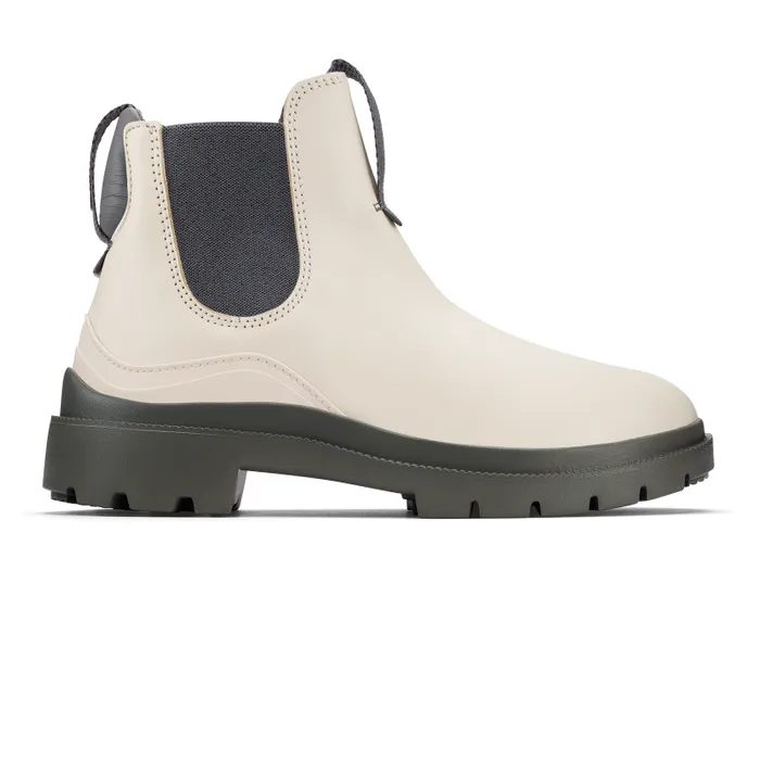 Women Hehi Womens Waterproof Chelsea Boots White Sand Steel Olukai Leather