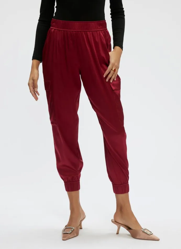 Women IRYNA PANT Burgundy Robert Graham Bottoms