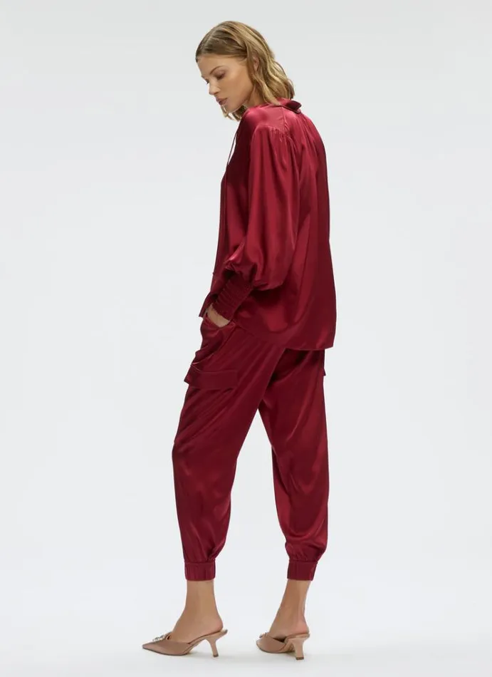 Women IRYNA PANT Burgundy Robert Graham Bottoms