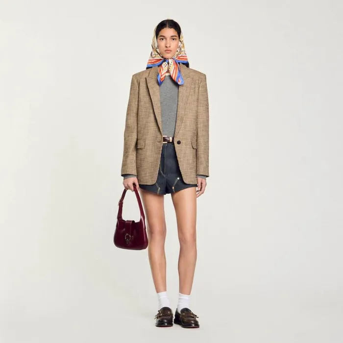 Women Jackets and Blazers SANDRO Suit Jacket Brown