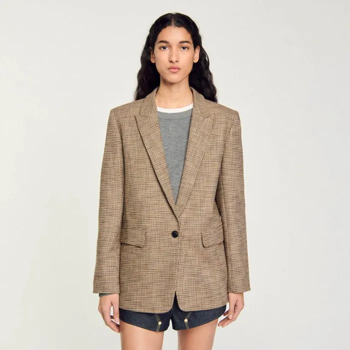 Women Jackets and Blazers SANDRO Suit Jacket Brown