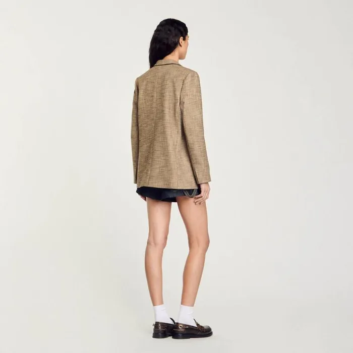 Women Jackets and Blazers SANDRO Suit Jacket Brown