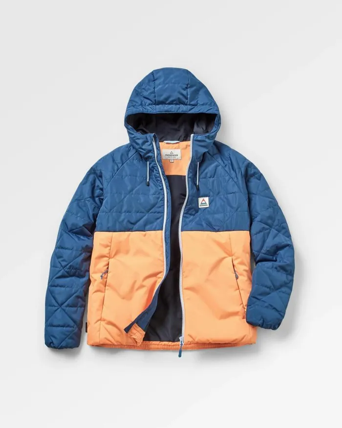 Women Jackets Passenger Singletrack Recycled Thermore Insulated Jacket Dark Denim Apricot Dark Denim Apricot