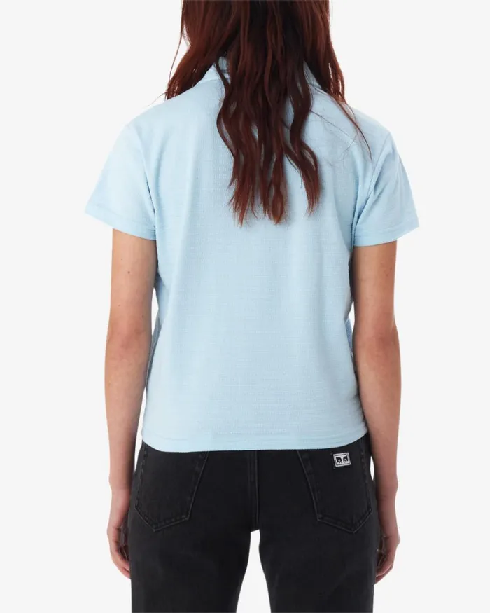 Women JONES BUTTON DOWN Piquant Green OBEY Clothing TOPS