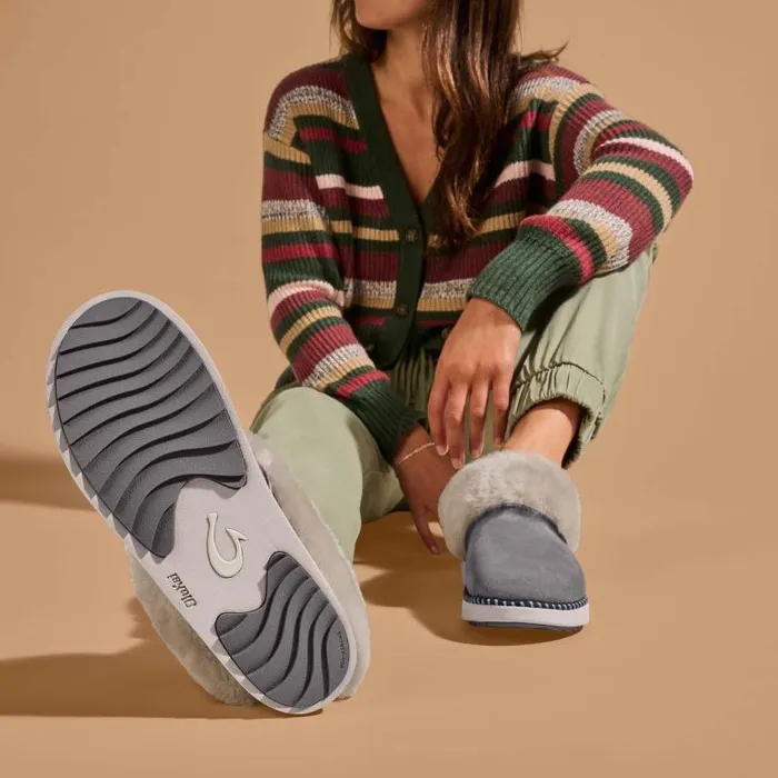 Women Kui Womens IndoorOutdoor Slippers Fog Mist Grey Olukai Shearling Women Kui Womens IndoorOutdoor Slippers Fog Mist Grey Olukai Shearling