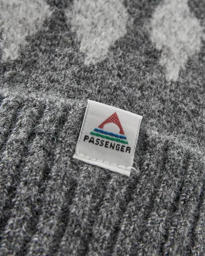 WomenMen Beanies Passenger Snowdrop Recycled Bobble Hat Grey Marl Grey Marl