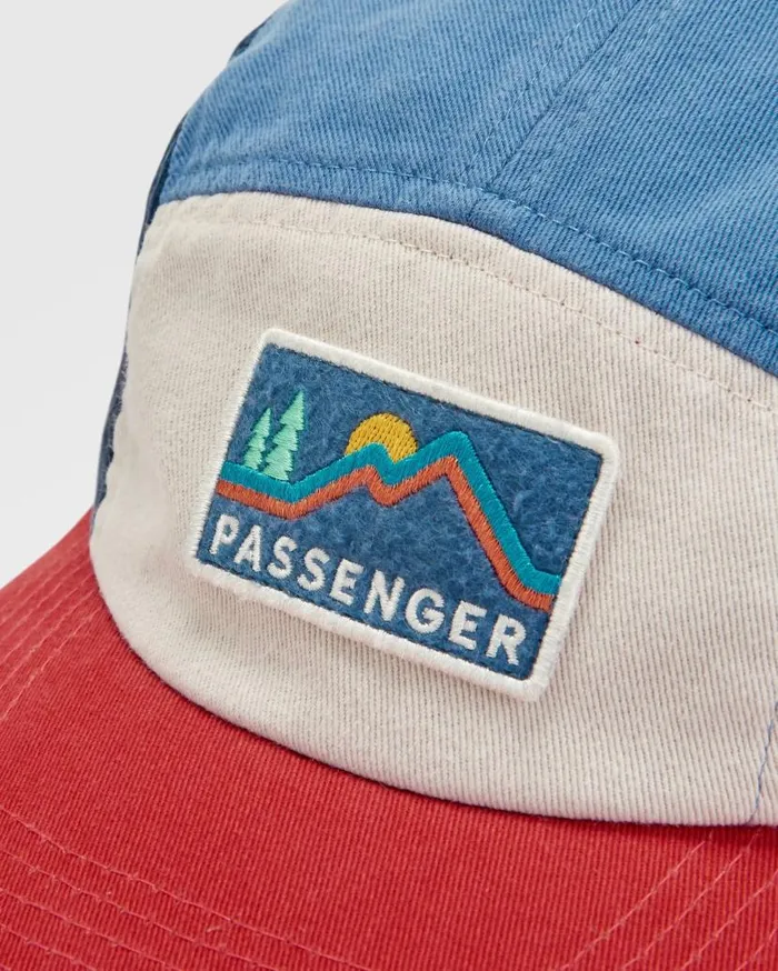 WomenMen Caps and Hats Passenger Made To Roam Recycled 5 Panel Cap Moonlight Blue Multi Moonlight Blue Multi
