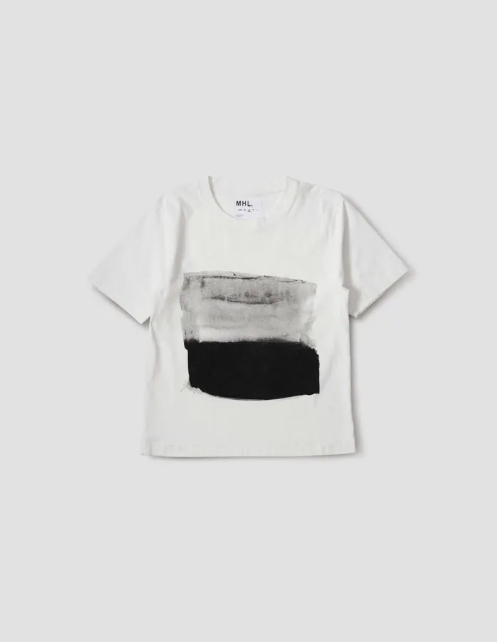 Women Mhl Abstract Stripe T Shirt Off White Margaret Howell Sportswear