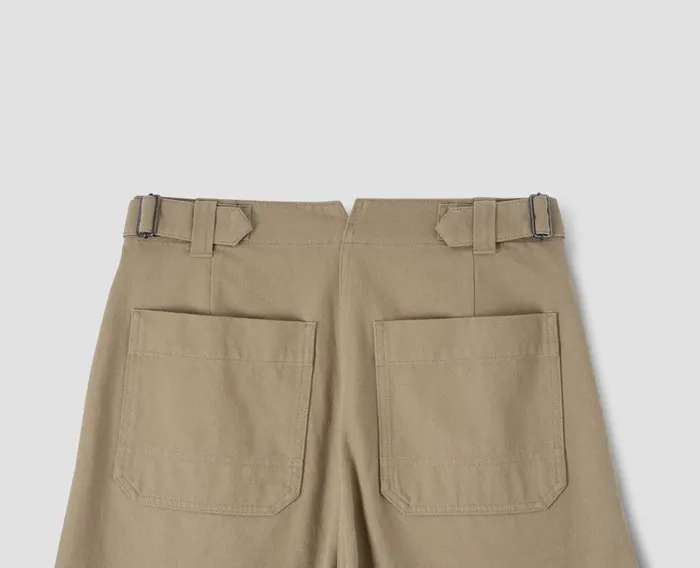 Women Mhl Barrel Leg Trouser Stone Margaret Howell Trousers