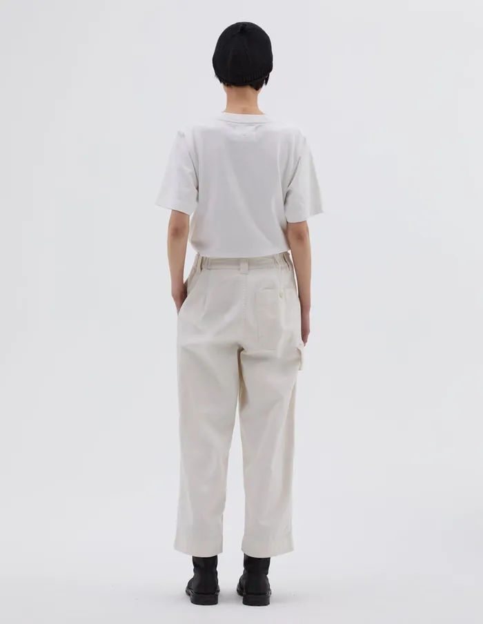 Women Mhl Carpenters Trouser Off White Margaret Howell Trousers