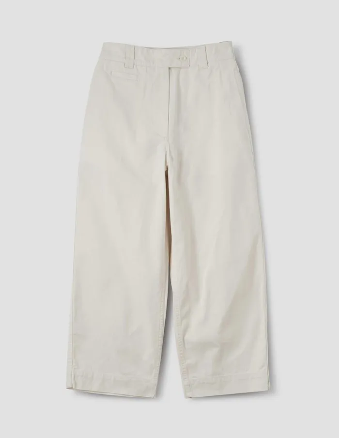 Women Mhl Carpenters Trouser Off White Margaret Howell Trousers