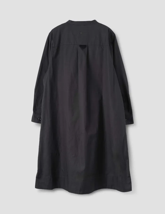 Women Mhl Collarless Swing Dress Ebony Margaret Howell Dresses