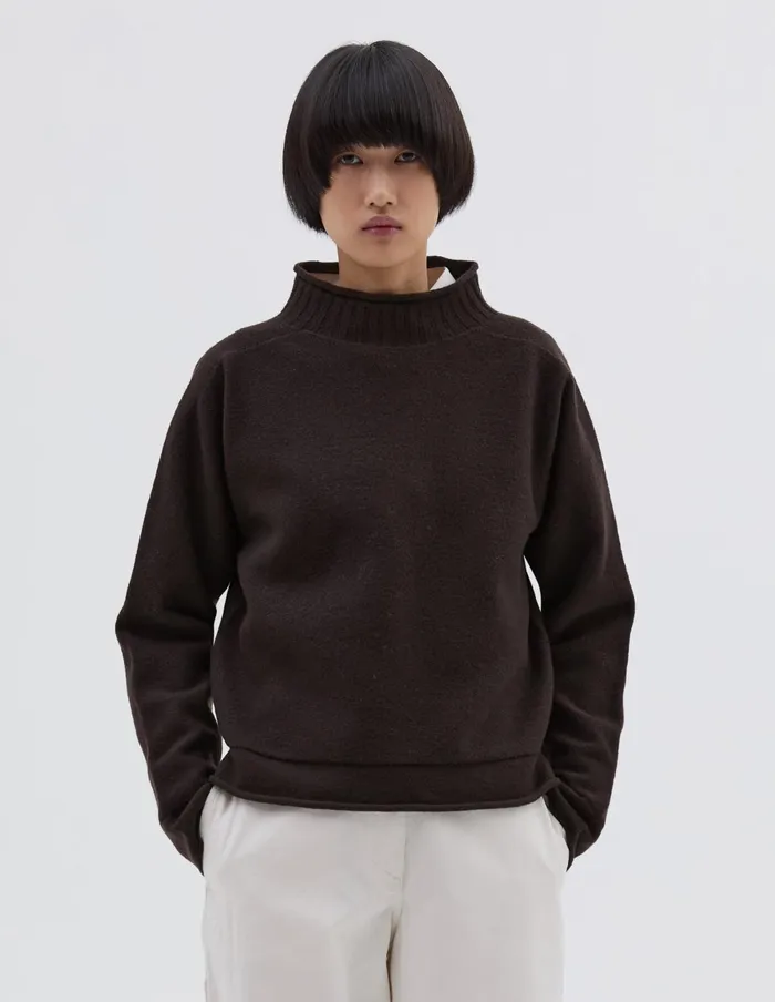 Women Mhl Felted Guernsey Mahogany Margaret Howell Knitwear