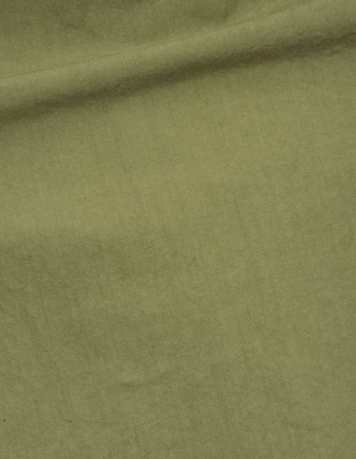 Women Mhl Open Collar Shirt Olive Green Margaret Howell Shirts