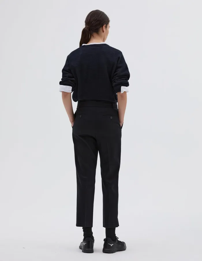 Women Midi Waist Crop Trouser Dark Navy Margaret Howell Trousers