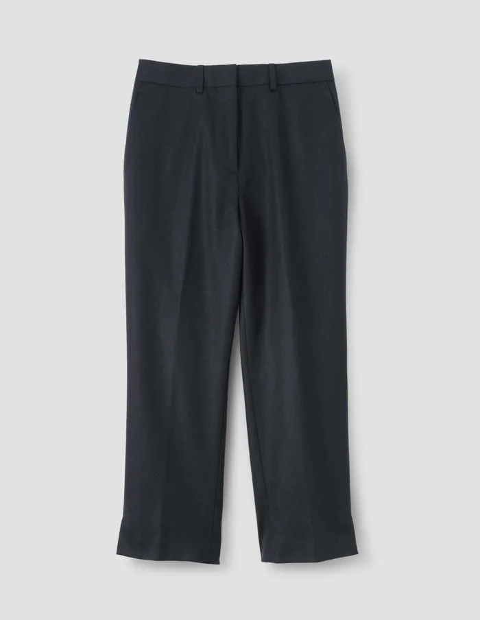 Women Midi Waist Crop Trouser Dark Navy Margaret Howell Trousers