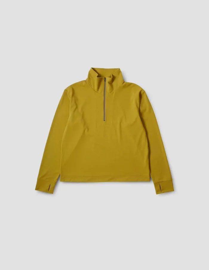 Women Mizuno Half Zip Sweatshirt Turmeric Margaret Howell Sportswear