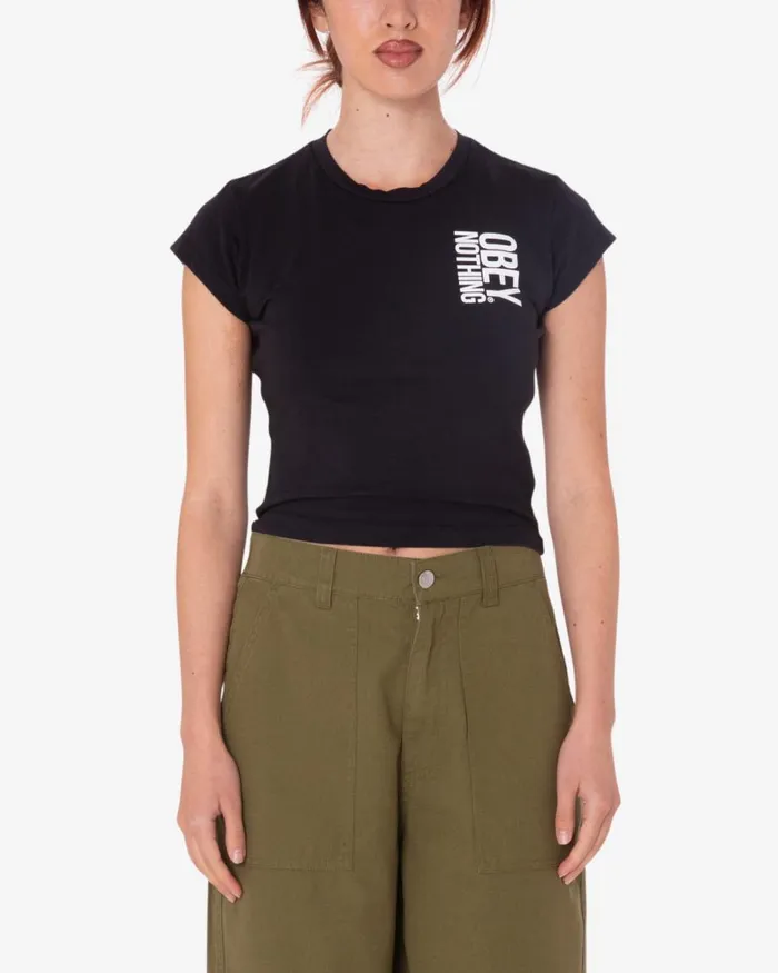 Women NOTHING HAYDEN TSHIRT Digital Black OBEY Clothing TSHIRTS