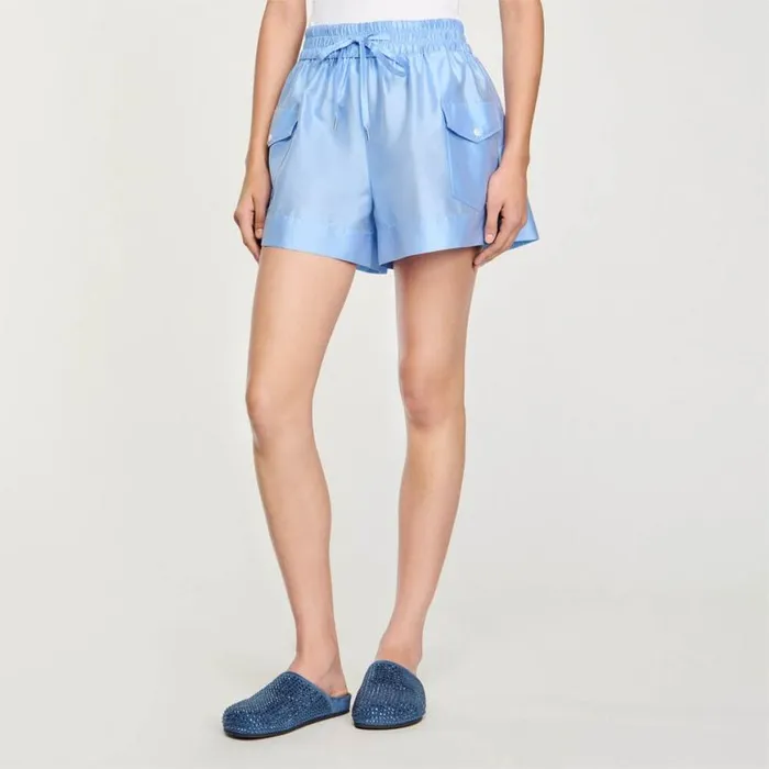 Women Pants and Shorts SANDRO Shorts With Pockets Sky Blue