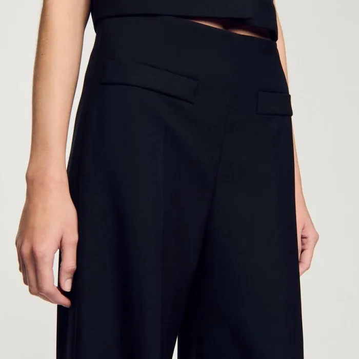 Women Pants and Shorts SANDRO Suit Trousers Black