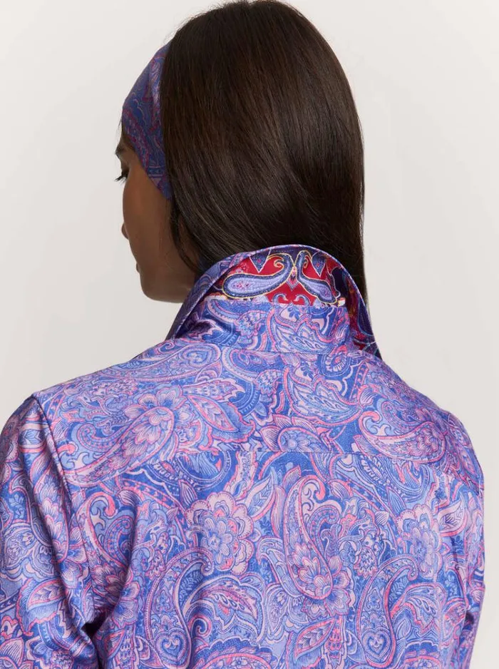 Women PRISCILLA SHIRT Blue Robert Graham Tops
