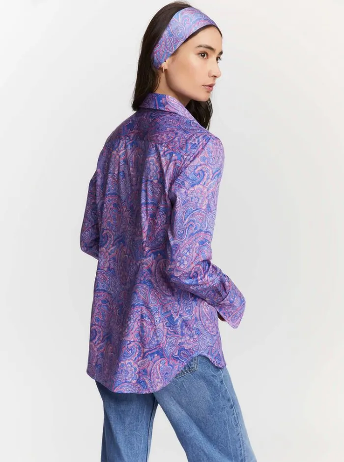 Women PRISCILLA SHIRT Blue Robert Graham Tops