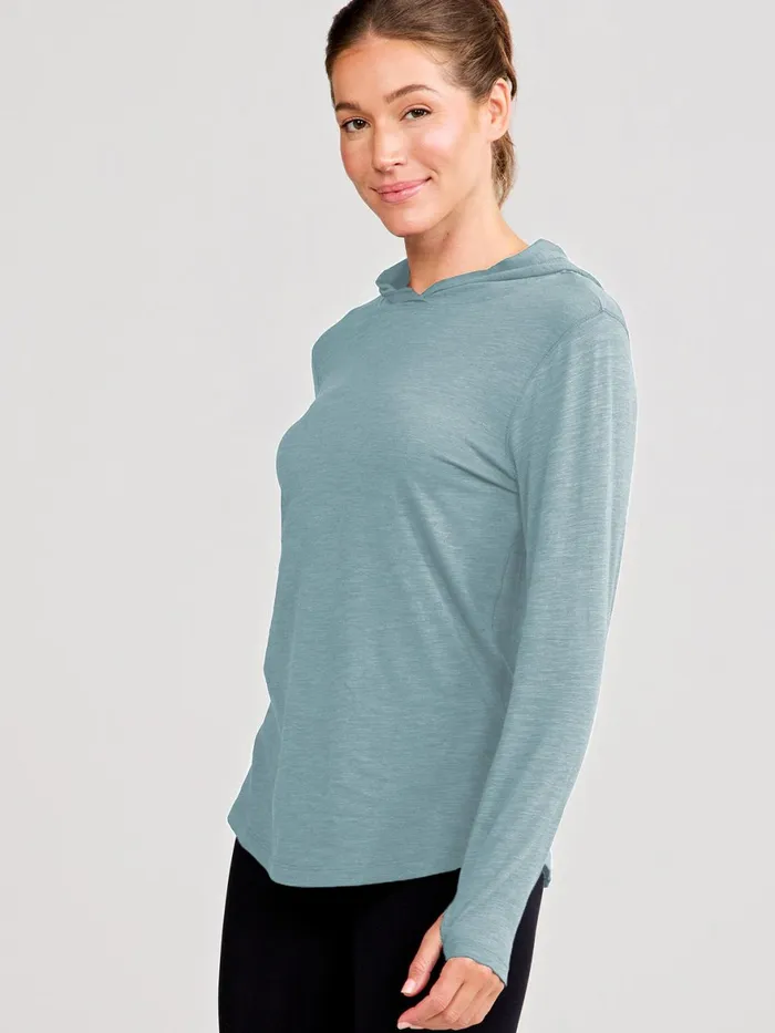 Women Recess Lightweight Hoodie Tasc Performance Long Sleeve TShirts
