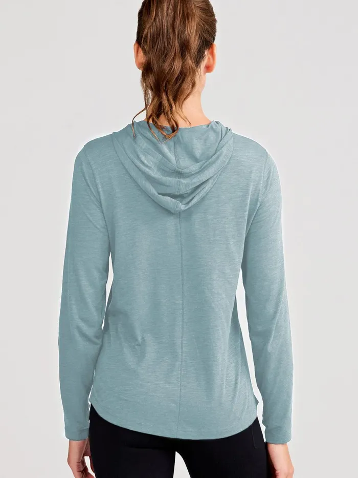 Women Recess Lightweight Hoodie Tasc Performance Long Sleeve TShirts