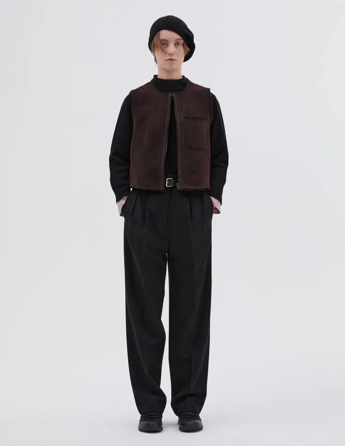 Women Reversible Jerkin Black Brown Margaret Howell Jackets and Coats