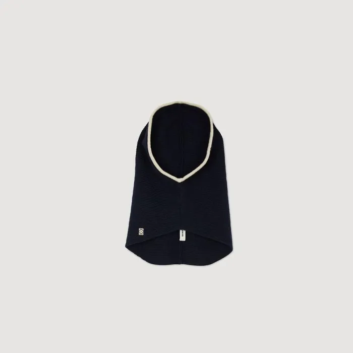 Women Scarves SANDRO Knitted Snood Dark Navy
