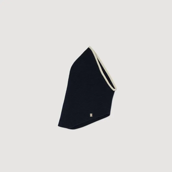 Women Scarves SANDRO Knitted Snood Dark Navy