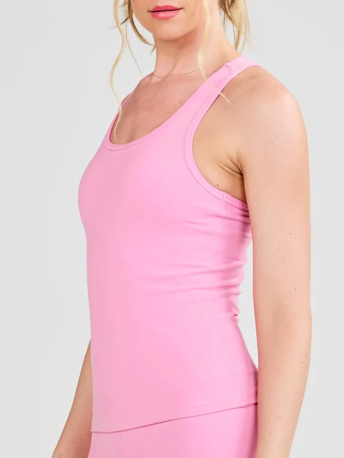Women Sculptive Racer Back Tank With Builtin Bra Tasc Performance Tanks